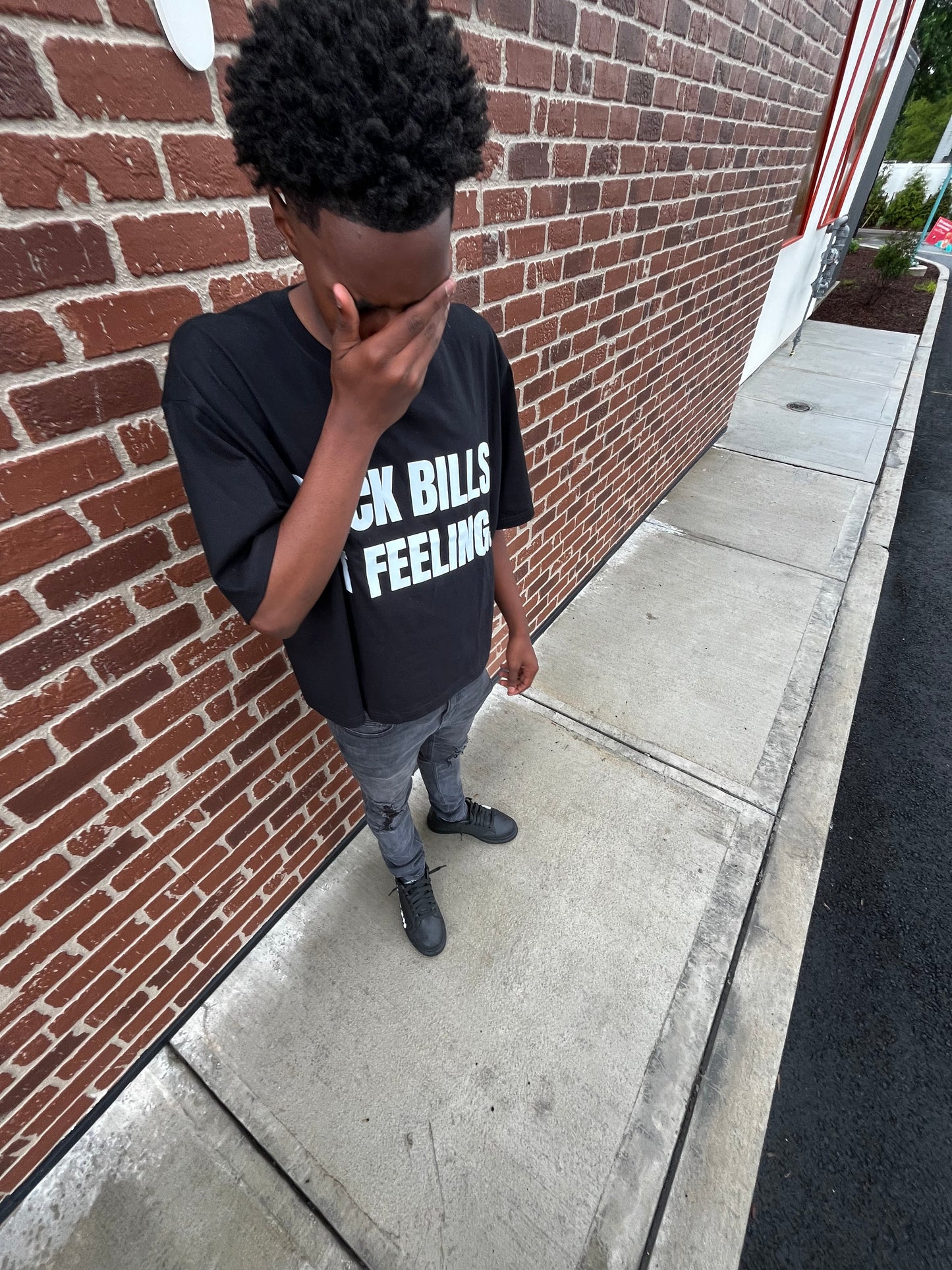 “Stack Bills, Not Feelings” Cropped Black Boxy Tee